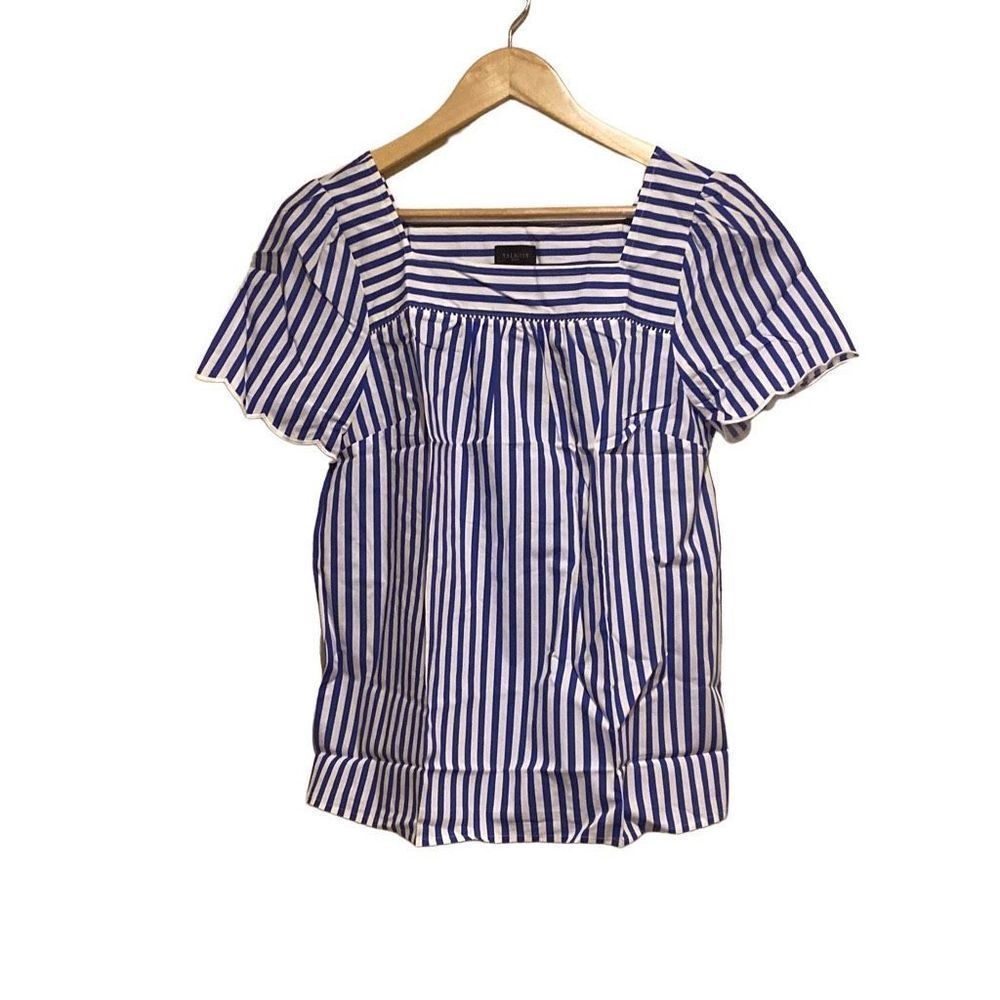 Talbots Striped Short Sleeve Blouse